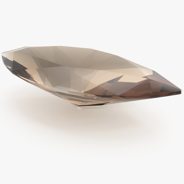 Marquise Cut Smokey Topaz 3D model