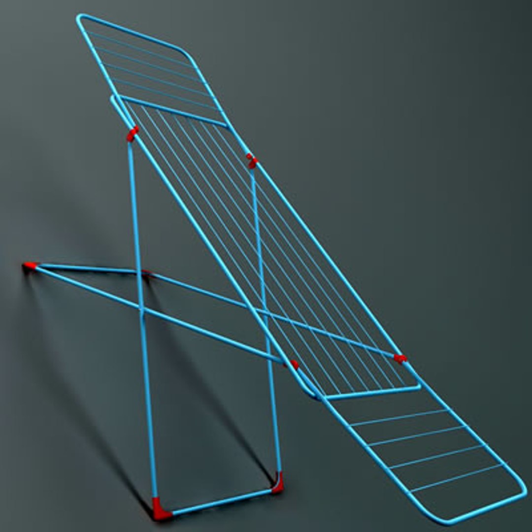 3d clothes dryer rack drying model