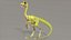 Personaggio dei cartoni animati Compy Animated - Dinosauro Compsognathus PBR
