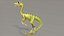 Personaggio dei cartoni animati Compy Animated - Dinosauro Compsognathus PBR