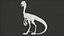 Personaggio dei cartoni animati Compy Animated - Dinosauro Compsognathus PBR