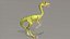 Personaggio dei cartoni animati Compy Animated - Dinosauro Compsognathus PBR