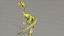 Personaggio dei cartoni animati Compy Animated - Dinosauro Compsognathus PBR