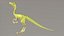 Personaggio dei cartoni animati Compy Animated - Dinosauro Compsognathus PBR