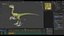 Personaggio dei cartoni animati Compy Animated - Dinosauro Compsognathus PBR