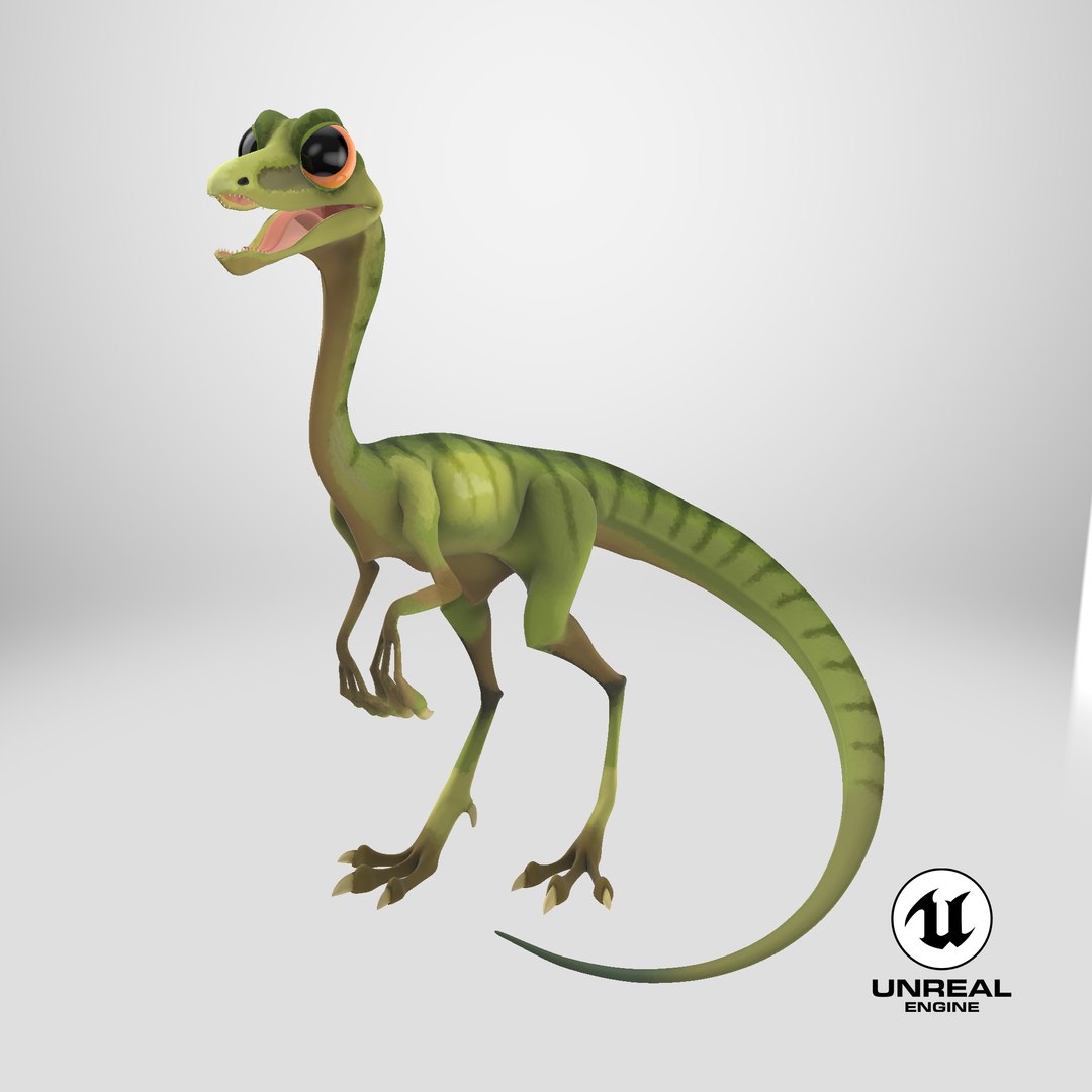 Cartoon Character Compy Animated - Dinosaur Compsognathus PBR 3D model https://p.turbosquid.com/ts-thumb/yd/Uwn9kN/gP/stemcell_unreal_render/png/1723223906/1920x1080/fit_q87/a19e56d83d020b21573c6e710c85403b59f901c6/stemcell_unreal_render.jpg