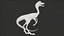 Personaggio dei cartoni animati Compy Animated - Dinosauro Compsognathus PBR