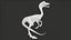 Personaggio dei cartoni animati Compy Animated - Dinosauro Compsognathus PBR