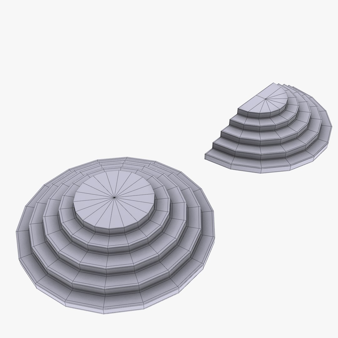 3d Multiple Stairs Model