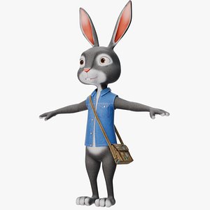 3D Cartoon Rabbit
