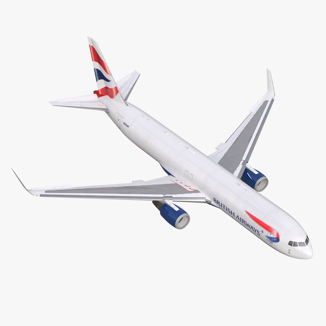 Boeing 767-300F British Airways Rigged 3D Model 3D model preview