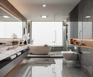 Modern bathroom 3D