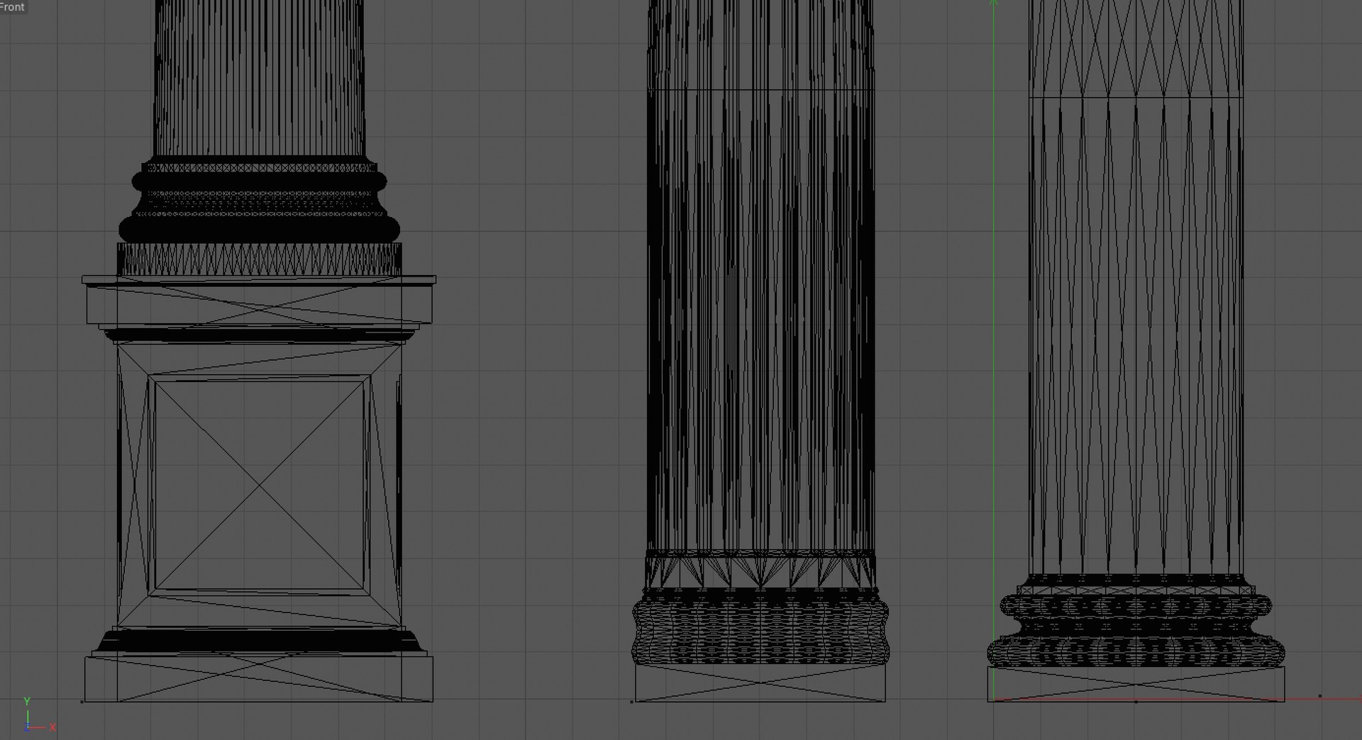 Set Of 6 Ancient Columns Model - TurboSquid 1952492