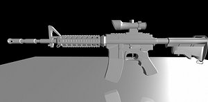 m4a1 untextured m4a 3d model