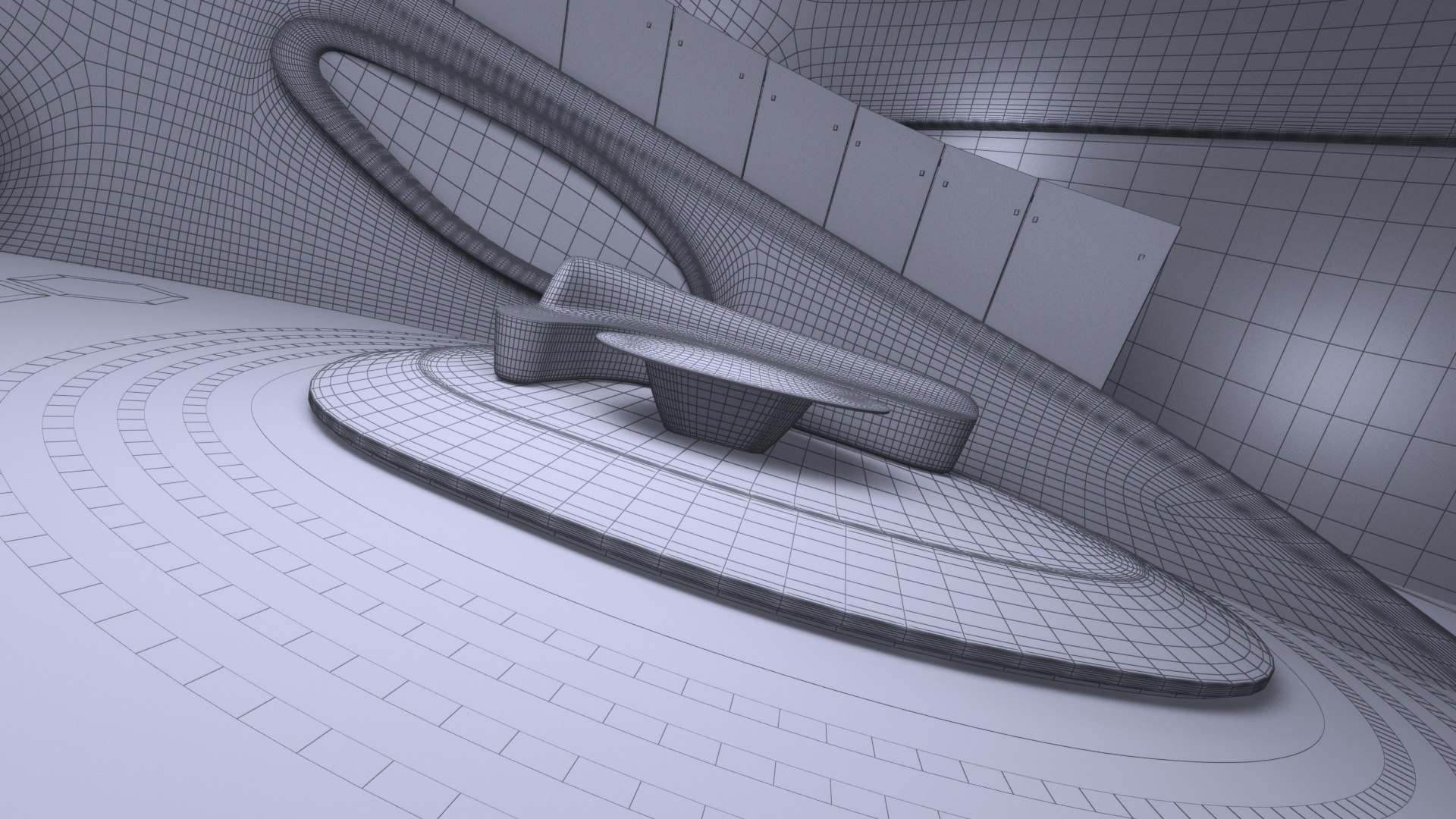 Futuristic tv studio 4 3D model - TurboSquid 1697947