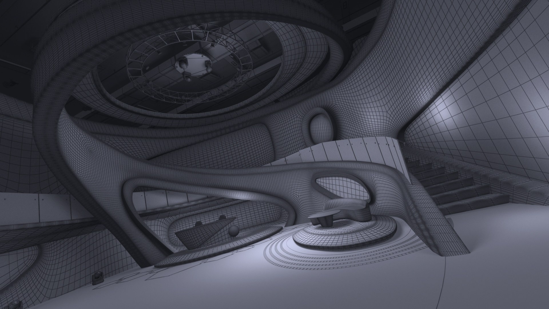 Futuristic tv studio 4 3D model - TurboSquid 1697947