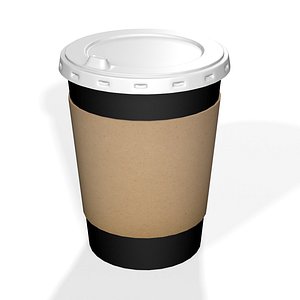 coffee drink cup plastic 3D model