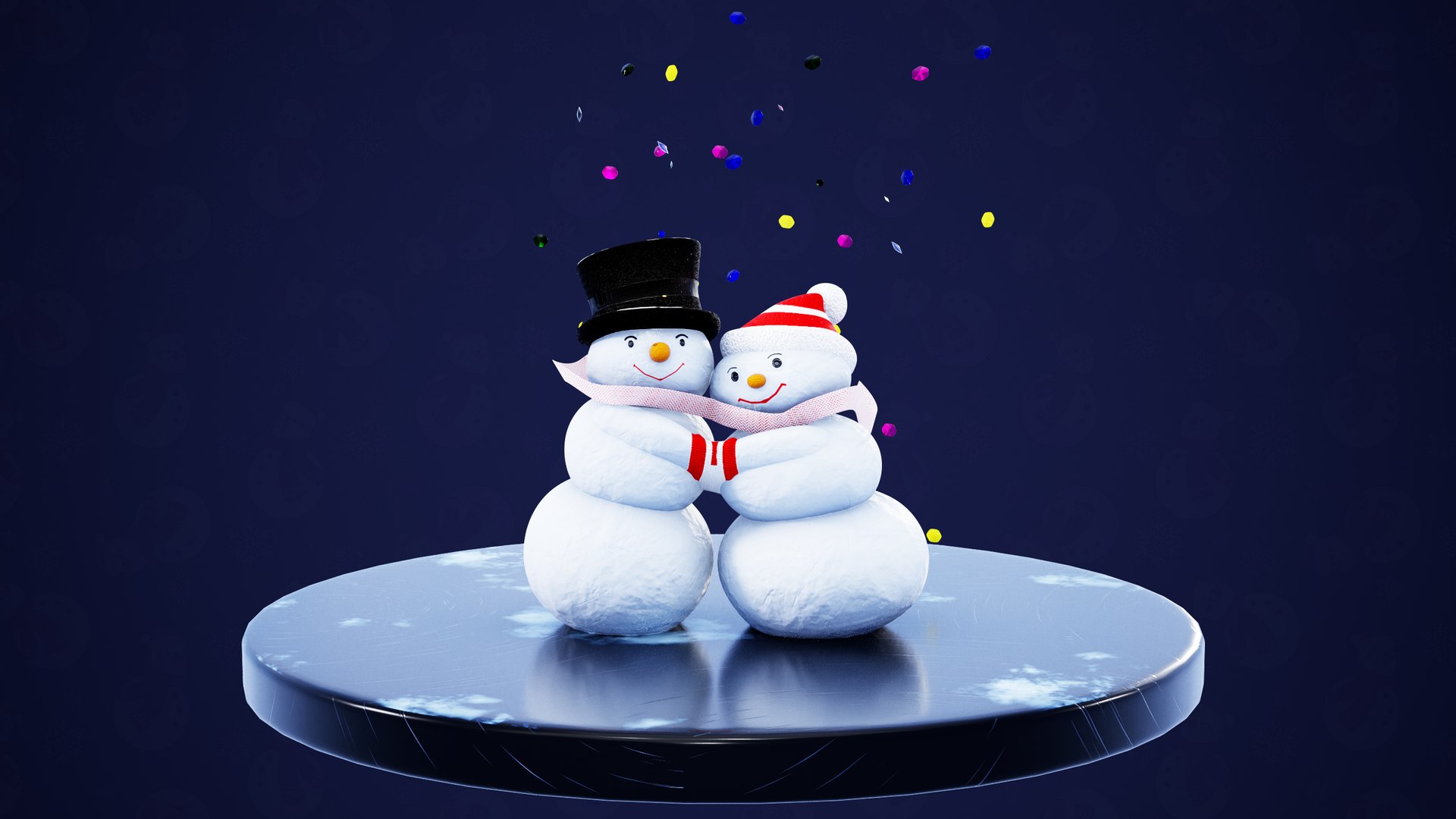 3D model Snowmen In Love - Winter Scene https://p.turbosquid.com/ts-thumb/yd/mVXBhi/Pv/02/png/1647168775/1920x1080/fit_q87/8925a9a1b47e39f0c0f56d61a416c4d722b6949e/02.jpg