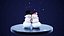 Snowmen In Love - Winter Scene