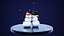 Snowmen In Love - Winter Scene