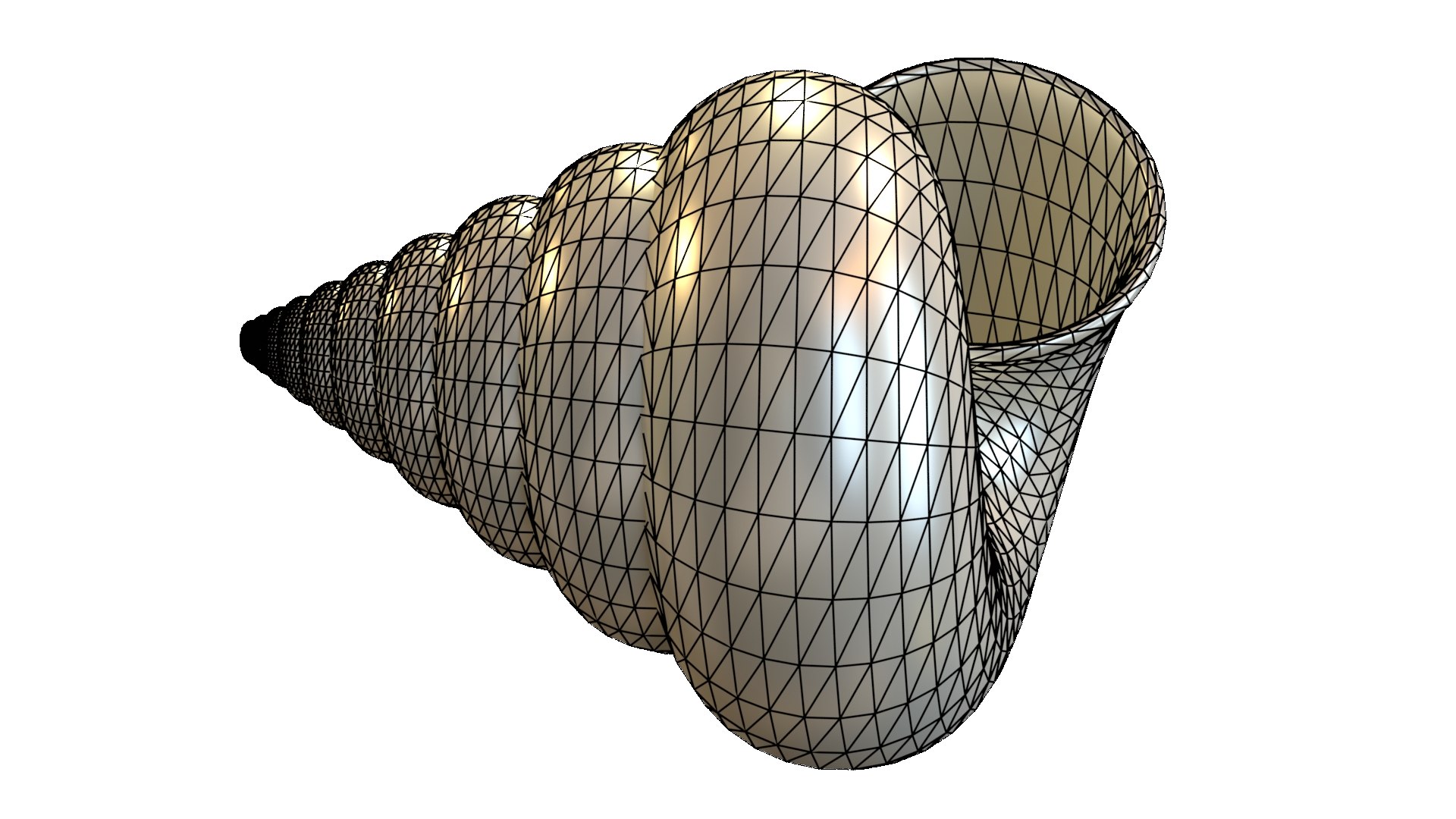 Beautiful Spiral Shell With Pearl Color And Perfect Shape 3D Model ...