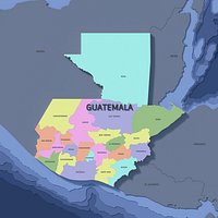 Guatemala Admin 1 3D Map - LatLong