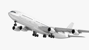 airbus a340-300 plane generic 3d model