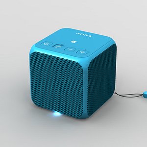 sony srs-x11 blue bluetooth 3d model