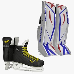ice hockey leg pads 3d max