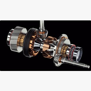 Mechanical gear bearing model 3D model