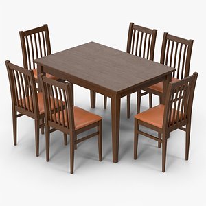 Table And Chairs 3D model