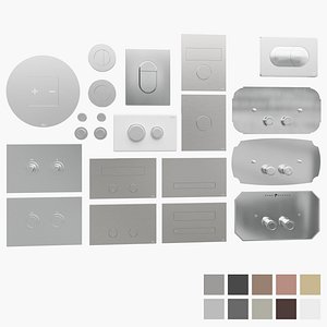 3D Flush Plate Set for Installation Buttons Geberit Collection