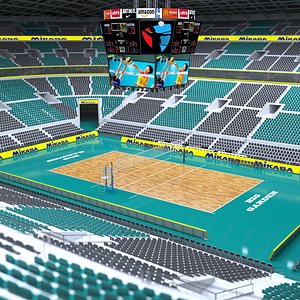 3D volleyball stadium volley model