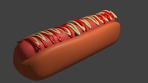3D model hotdog