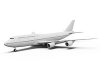 Boeing 747-8. 3D model.