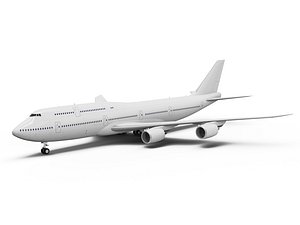 Boeing 747-8. 3D model.