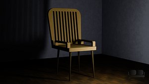 3D Wooden Chair model