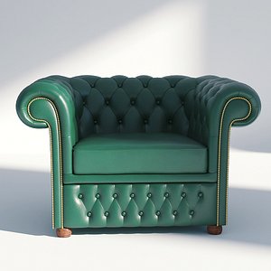 chesterfield arm chair 3D model