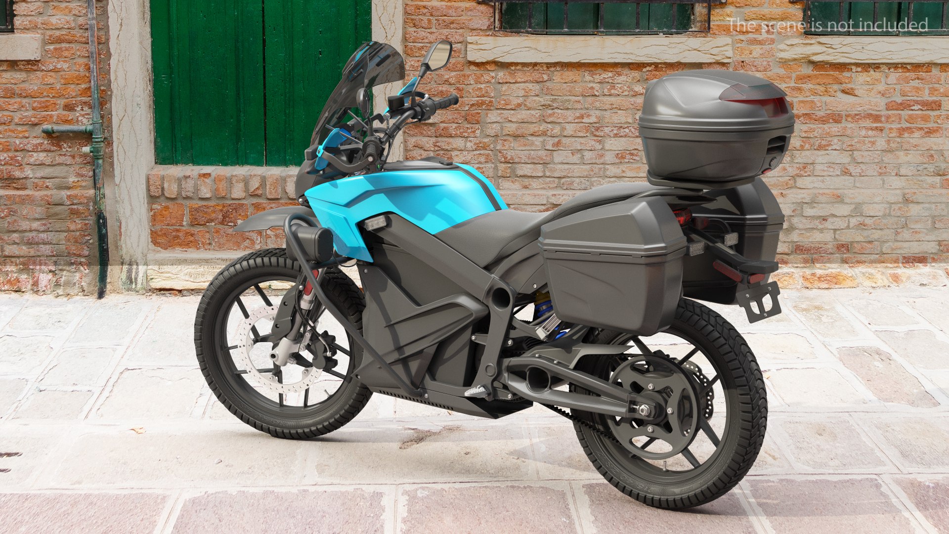 Electric Police Motorcycle Rigged 3D model preview