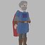 Roi médiéval Low Poly gréé