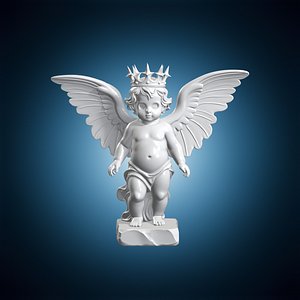 3D model Gothic Cherub Statue 3D Print Model