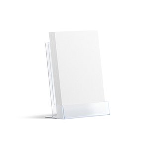3D Acrylic A5 Flyer Holder - brochure in glass plastic transparent tray
