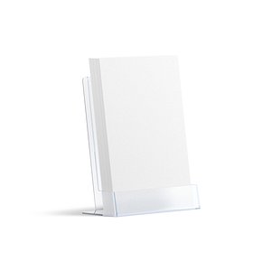 Acrylic A5 Flyer Holder - brochure in glass plastic transparent tray