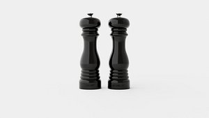 Salt and pepper grinder set glossy Black 21cm