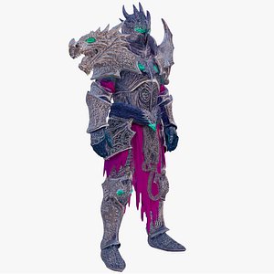 Epic Dragon Knight Armor - PBR Game-Ready Character Set KM-1