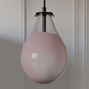 Teardrop Pendant Opaque Pink by Tracy Glover