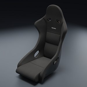 Recaro Pole Position NG FIA Race seat Velour black 3D Model 3D model