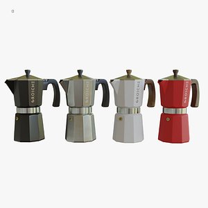 3D moka pot espresso model
