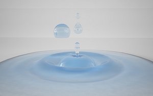 drops pack water surface 3d max