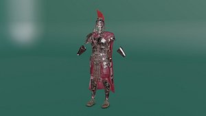 3D Roman Armour Ancient Warrior Lorica Segmentata Low Poly Low-poly model